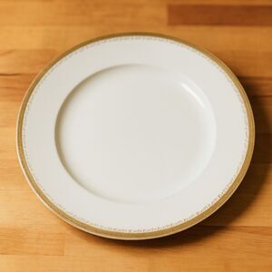 Cowell & Hubbard Antique Round Platter Gold Rim Serving Dish Vintage China Plate